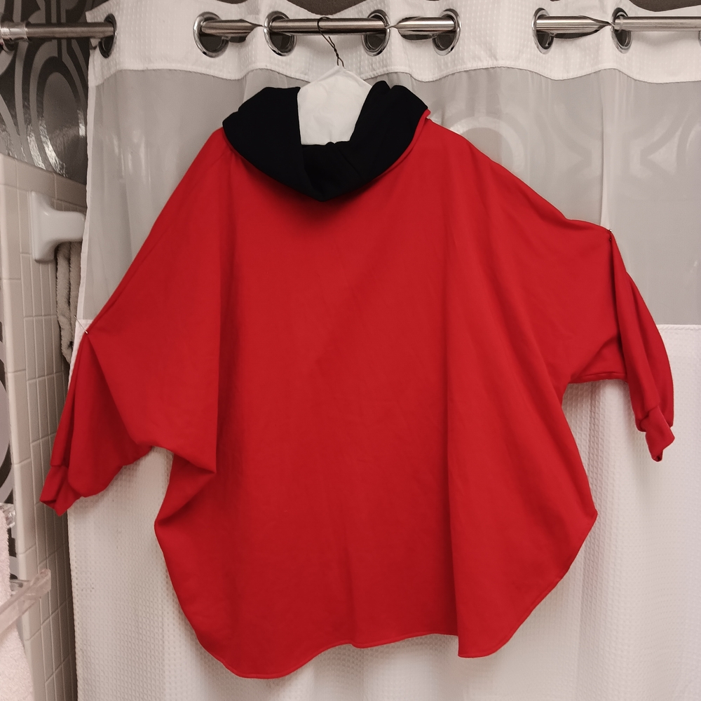 Red Oversized poncho